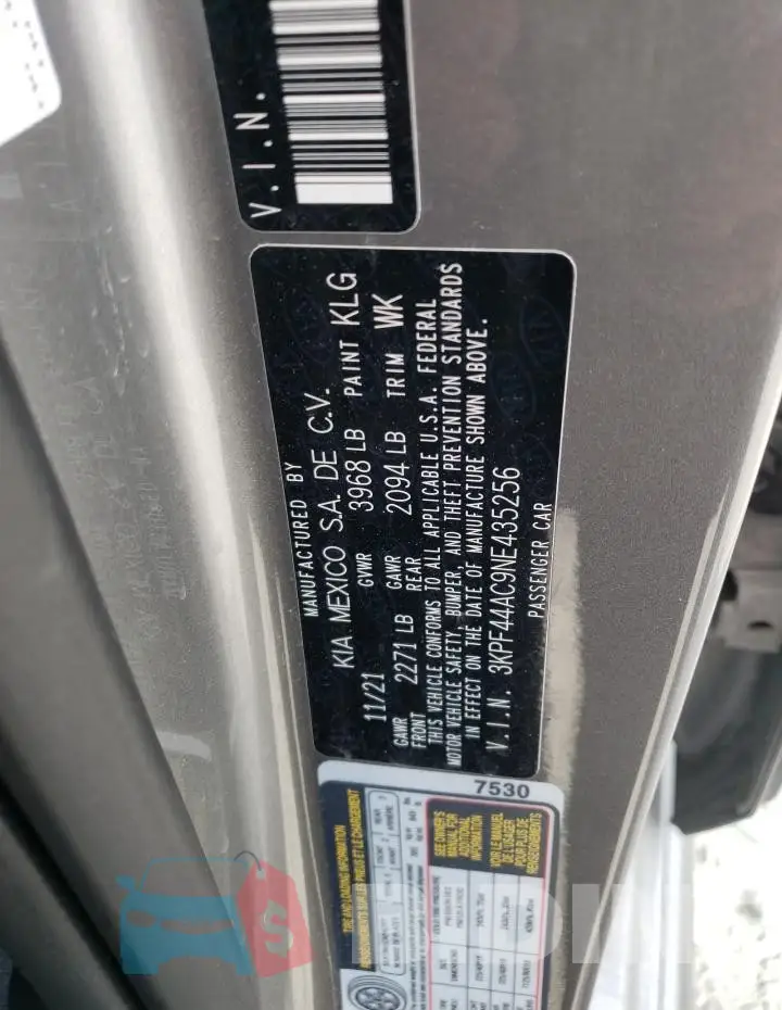 3KPF44AC9NE435256 Photo# 12