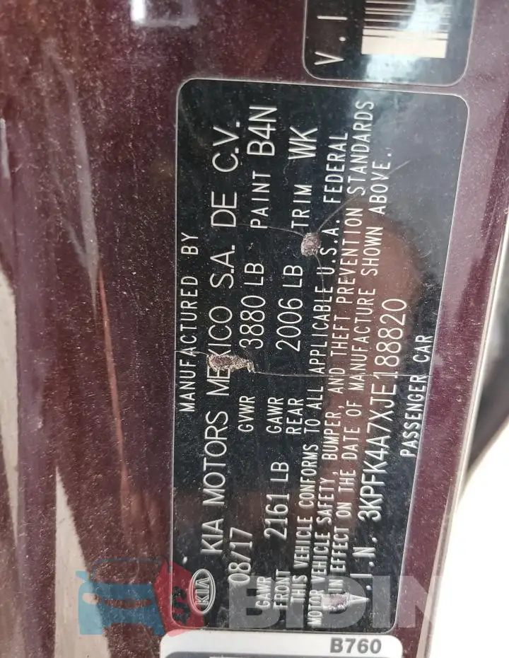 3KPFK4A7XJE188820 Photo# 12