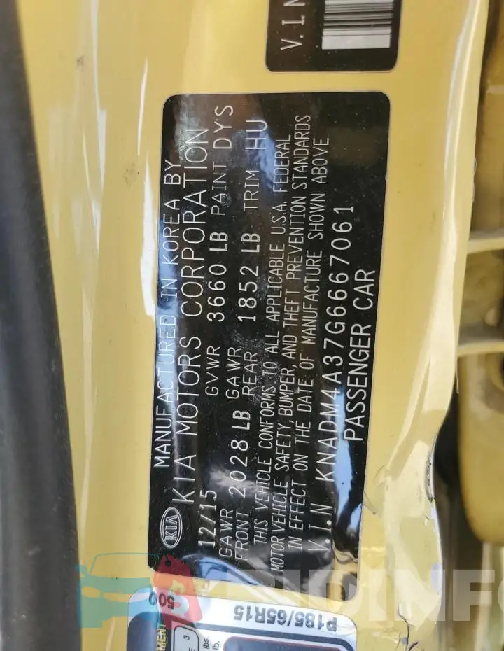 KNADM4A37G6667061 Photo# 12