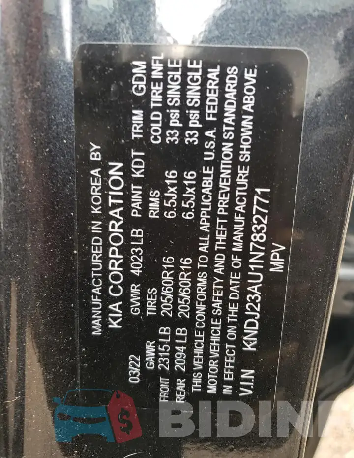 KNDJ23AU1N7832771 Photo# 12