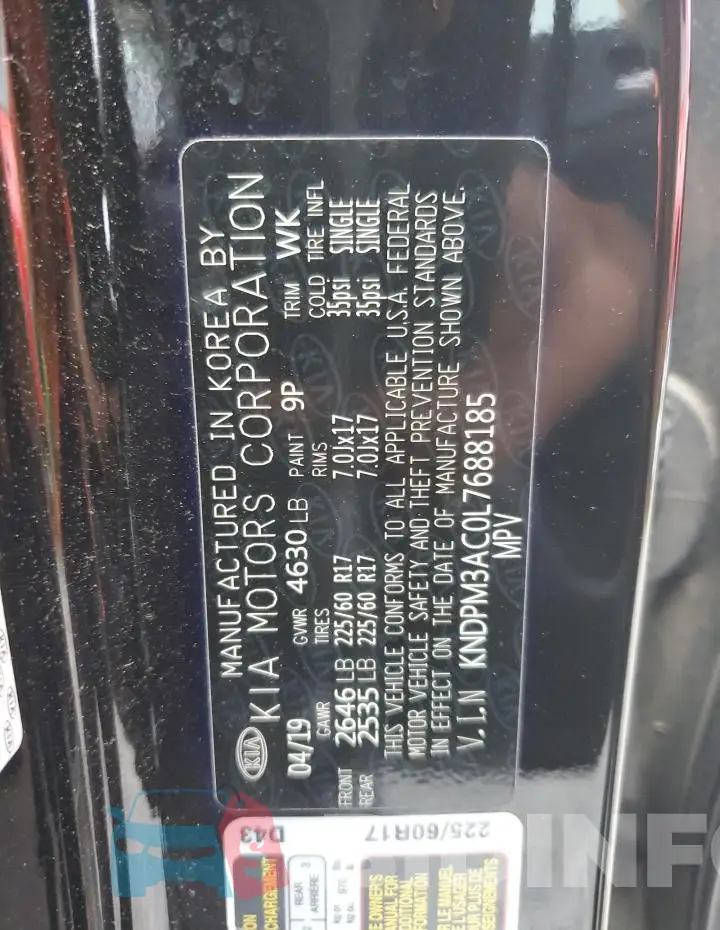 KNDPM3AC0L7688185 Photo# 13