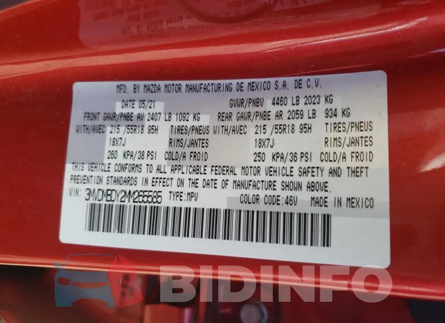 3MVDMBDY2MM265585 Photo# 13