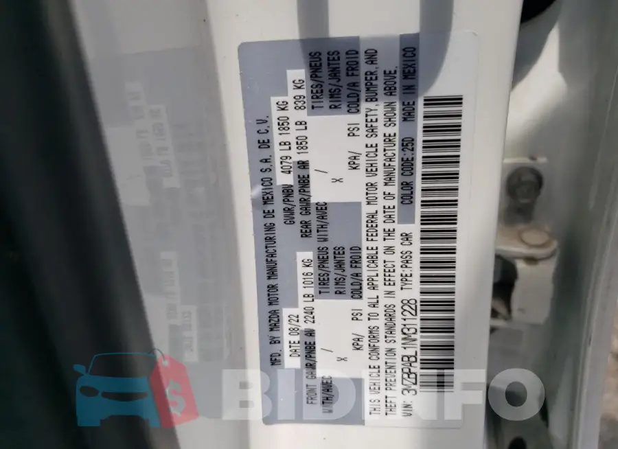 3MZBPABL1NM311228 Photo# 12
