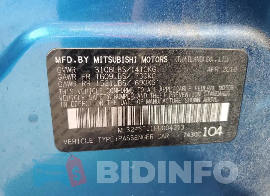 ML32F3FJ1HH004213 Photo# 12