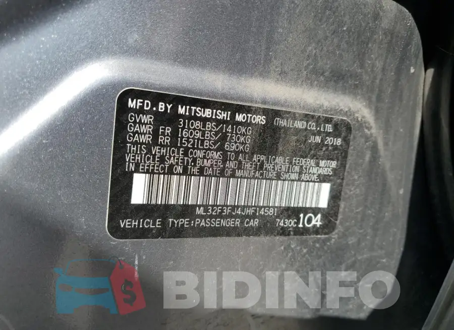ML32F3FJ4JHF14581 Photo# 13