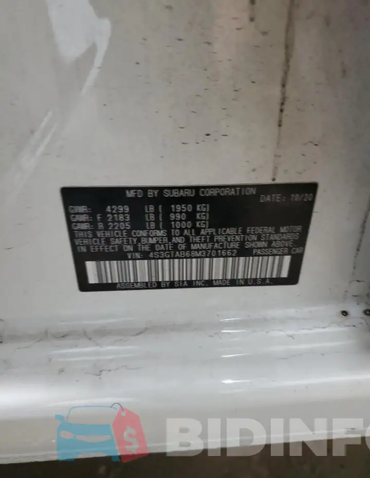 4S3GTAB68M3701662 Photo# 12