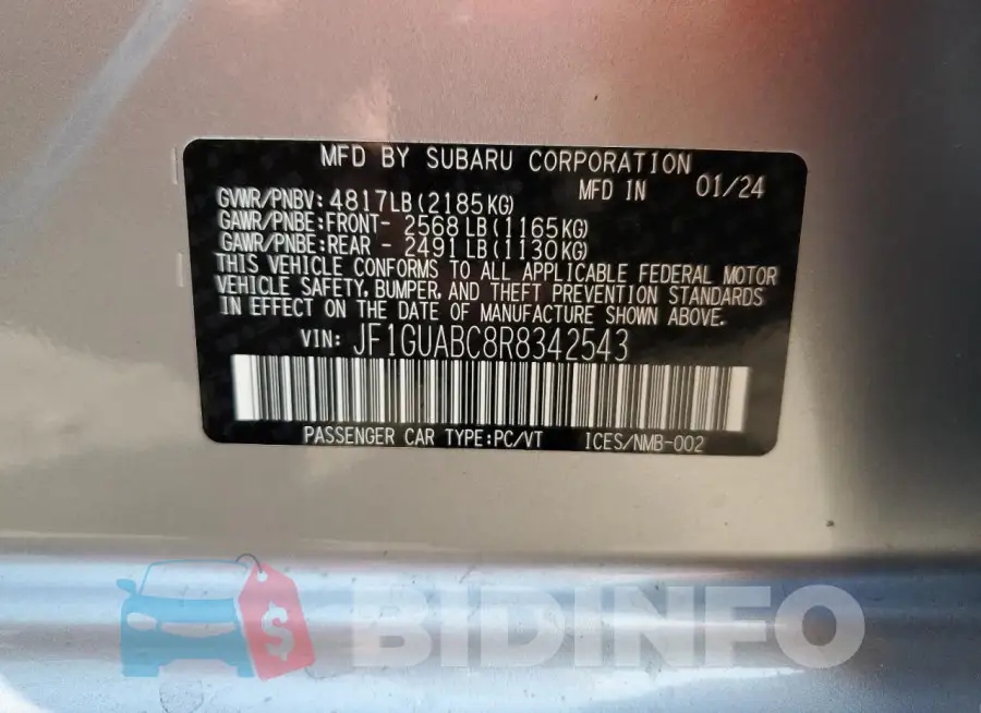 JF1GUABC8R8342543 Photo# 12