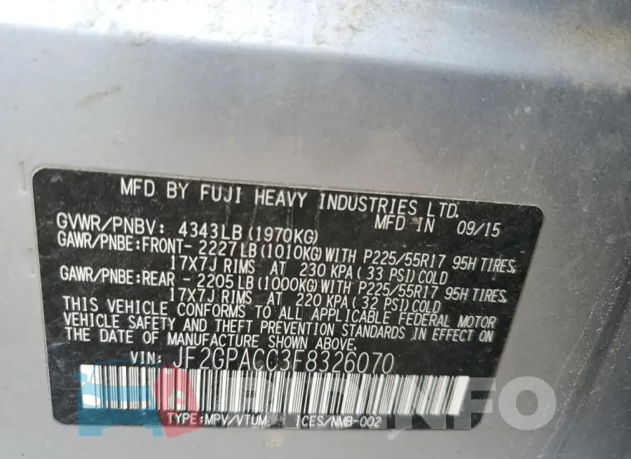 JF2GPACC3F8326070 Photo# 12