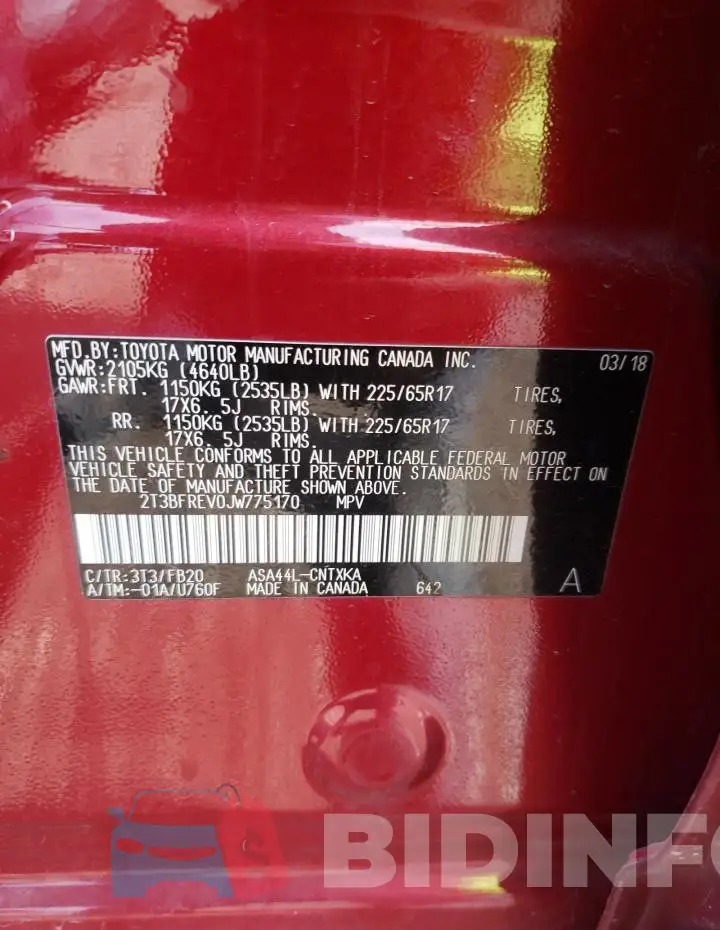 2T3BFREV0JW775170 Photo# 12