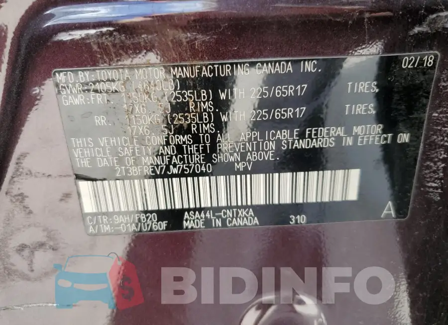 2T3BFREV7JW757040 Photo# 13