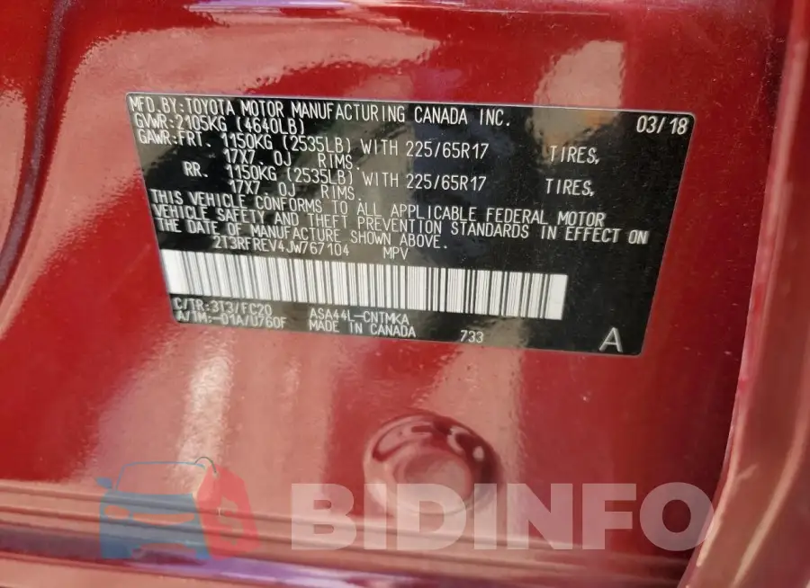 2T3RFREV4JW767104 Photo# 13