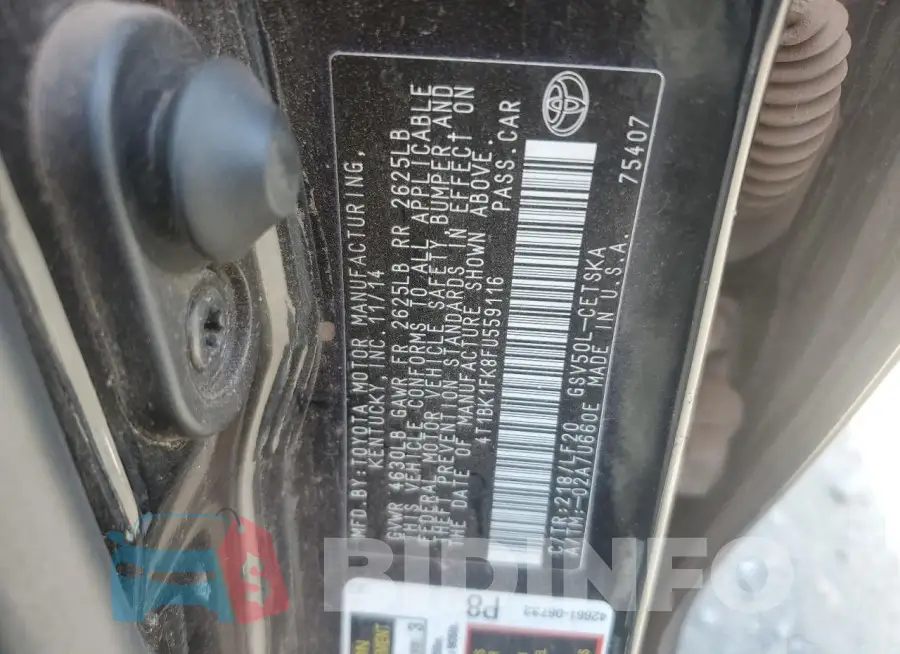 4T1BK1FK8FU559116 Photo# 12