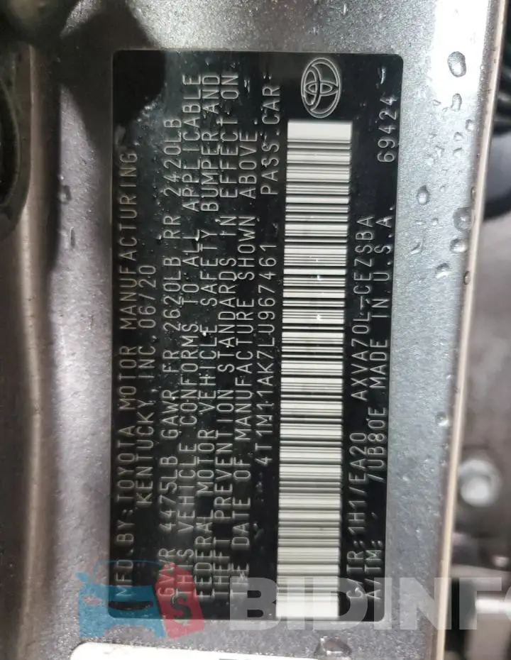 4T1M11AK7LU967461 Photo# 12