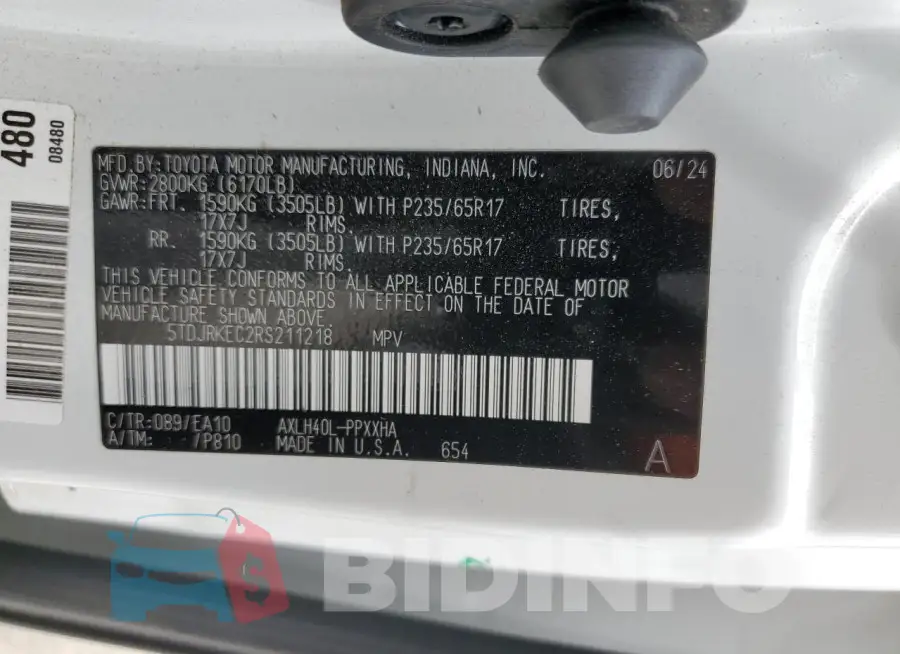 5TDJRKEC2RS211218 Photo# 14