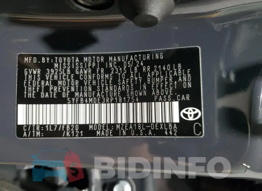 5YFB4MDE3RP181754 Photo# 12