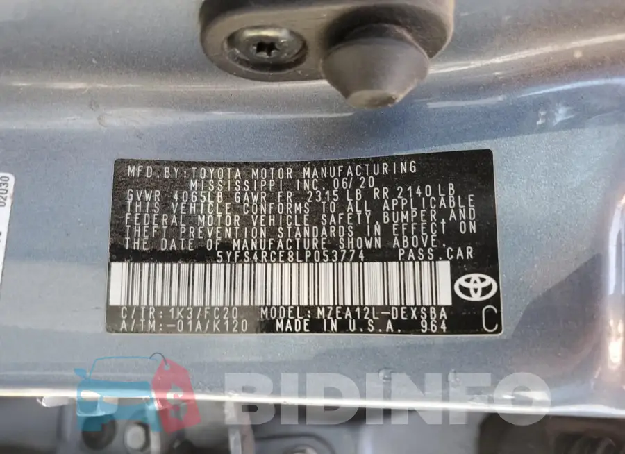 5YFS4RCE8LP053774 Photo# 12