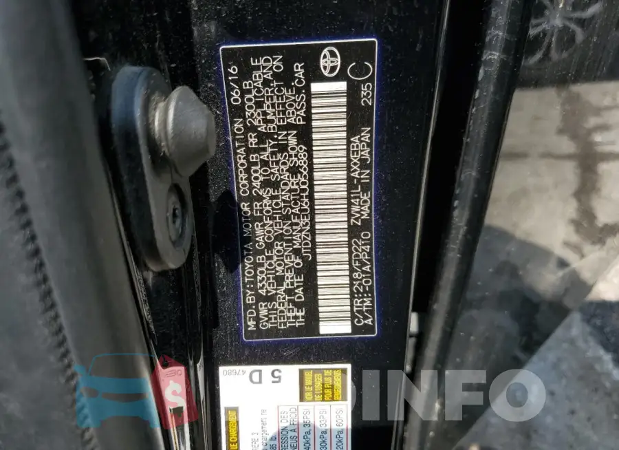 JTDZN3EU6HJ056889 Photo# 12