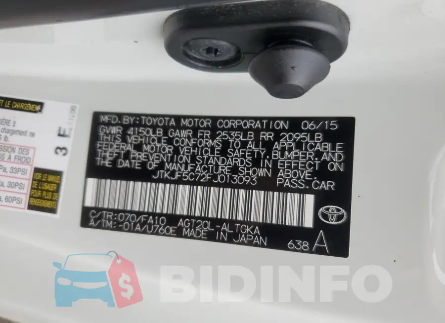JTKJF5C72FJ013093 Photo# 12