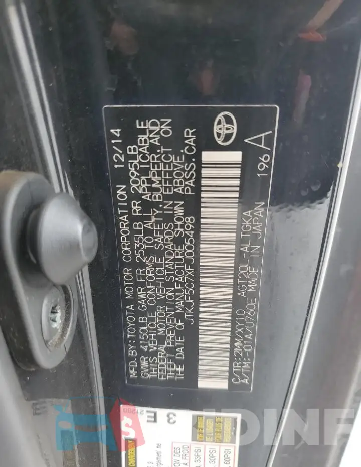 JTKJF5C7XFJ005498 Photo# 12