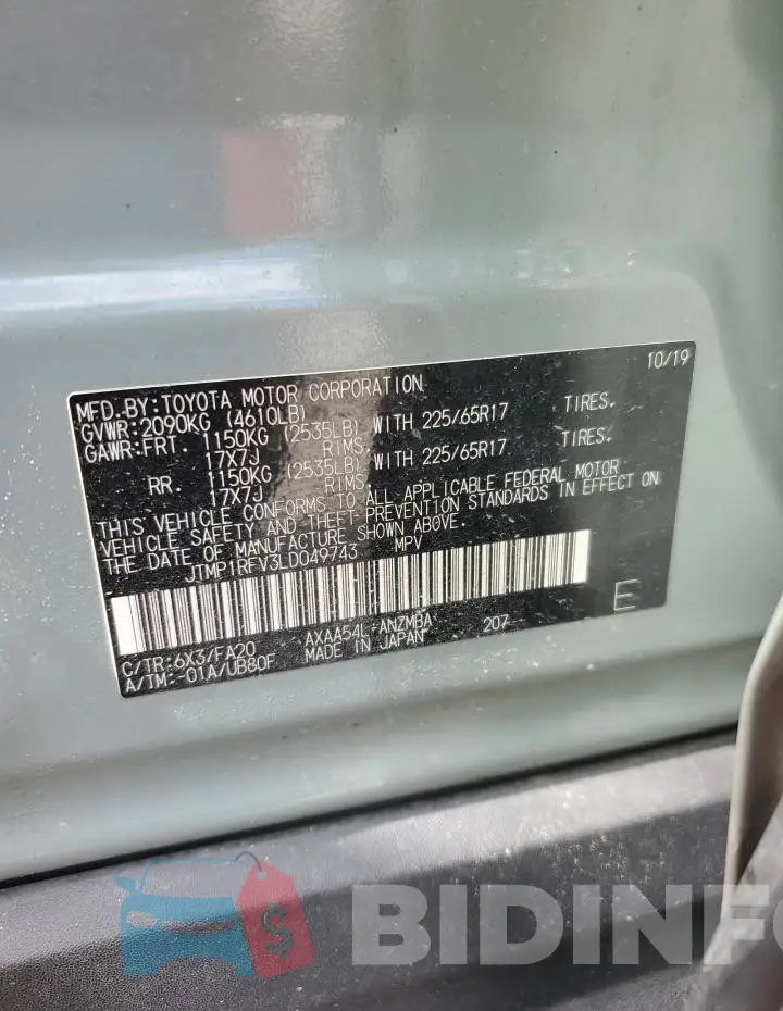 JTMP1RFV3LD049743 Photo# 13