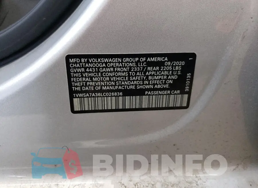 1VWSA7A36LC026836 Photo# 13