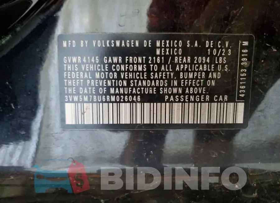3VW5M7BU6RM026046 Photo# 13