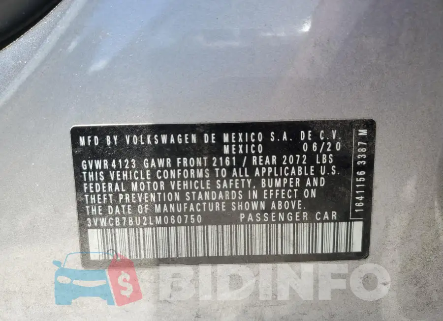 3VWCB7BU2LM060750 Photo# 13