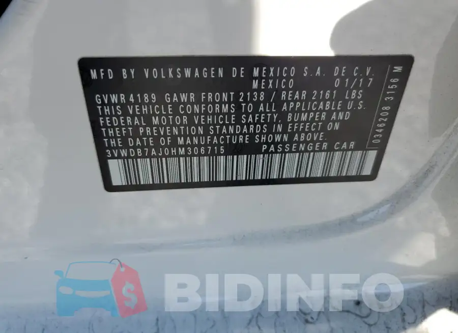 3VWDB7AJ0HM306715 Photo# 12