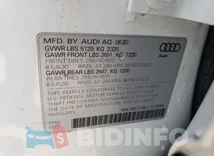 WA1FECF38L1107658 Photo# 14