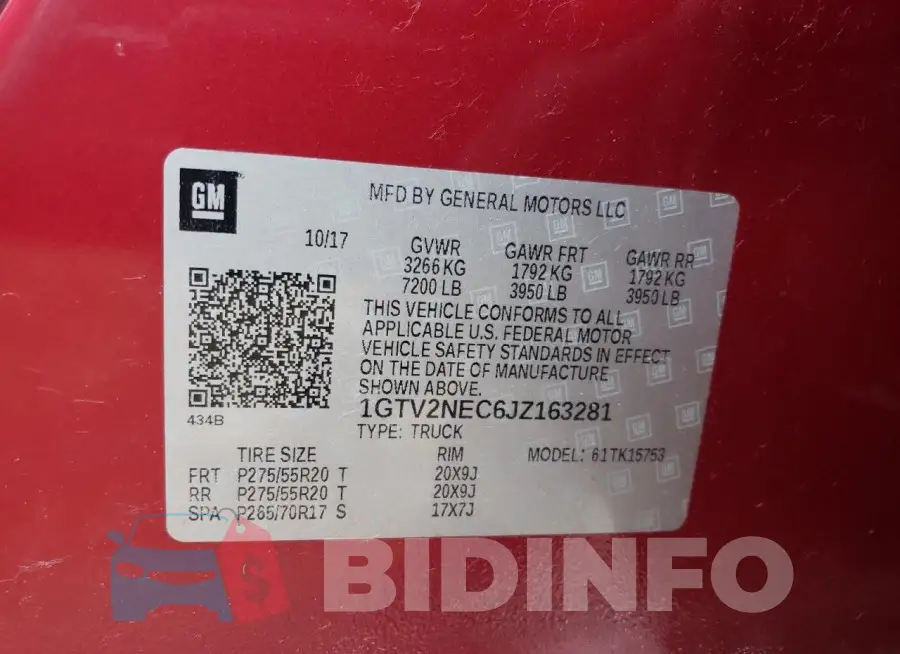 1GTV2NEC6JZ163281 Photo# 12