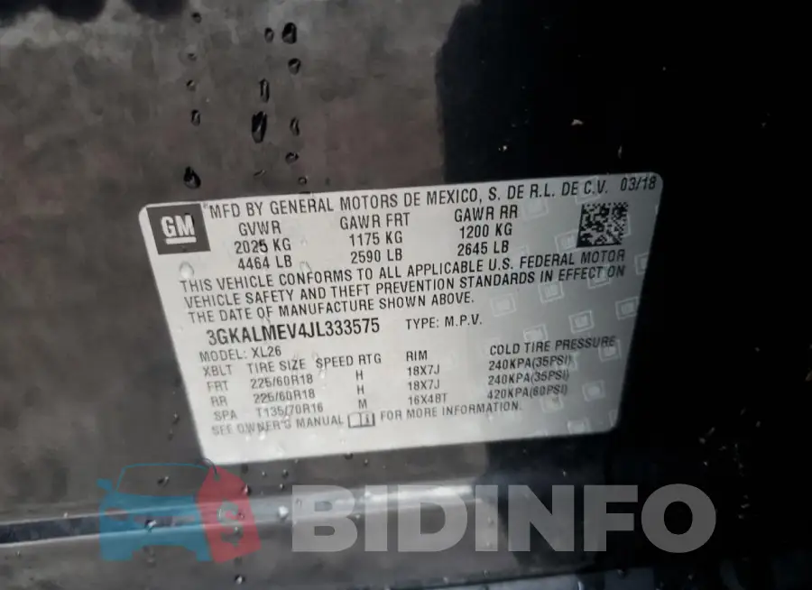 3GKALMEV4JL333575 Photo# 13