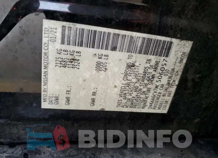 1N4AA6CV7MC506057 Photo# 13
