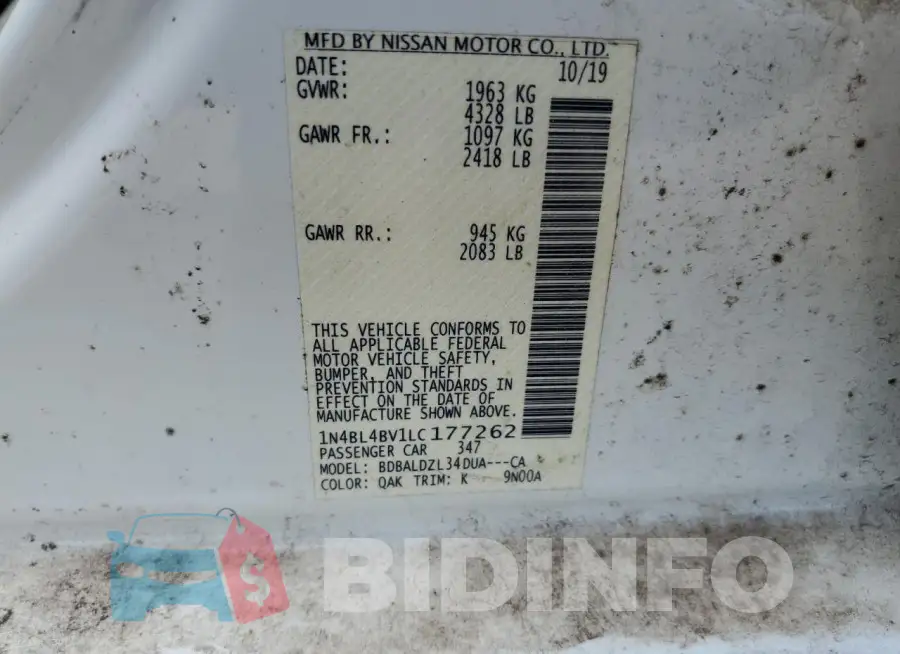 1N4BL4BV1LC177262 Photo# 12