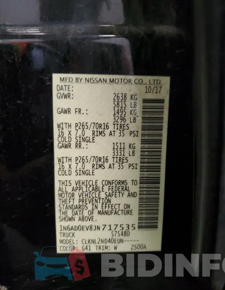 1N6AD0EV8JN717535 Photo# 12