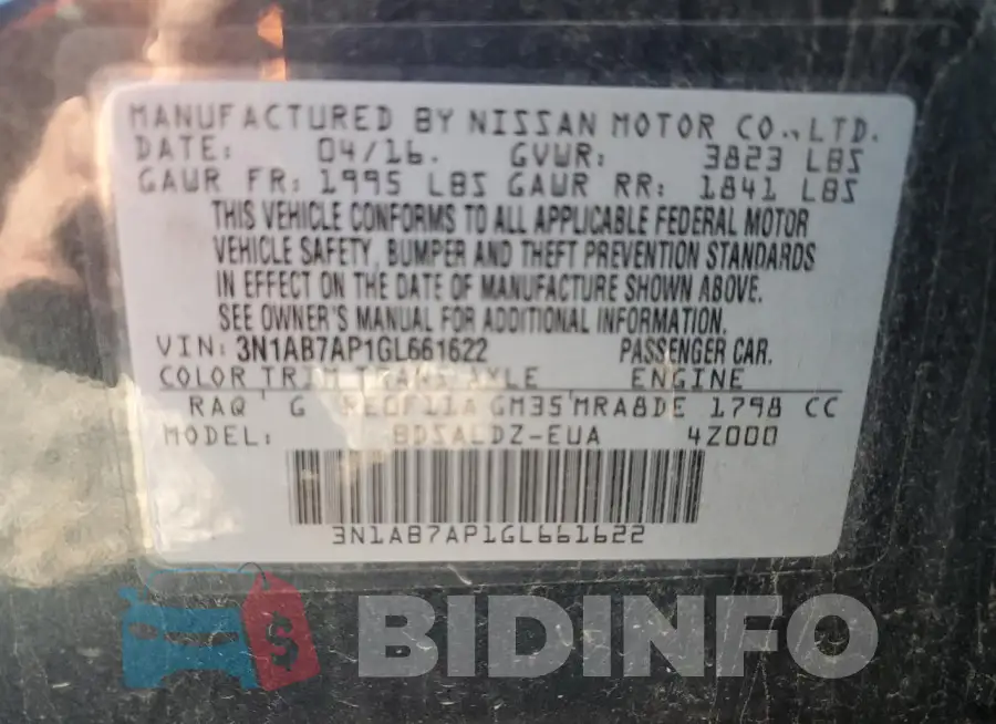 3N1AB7AP1GL661622 Photo# 12