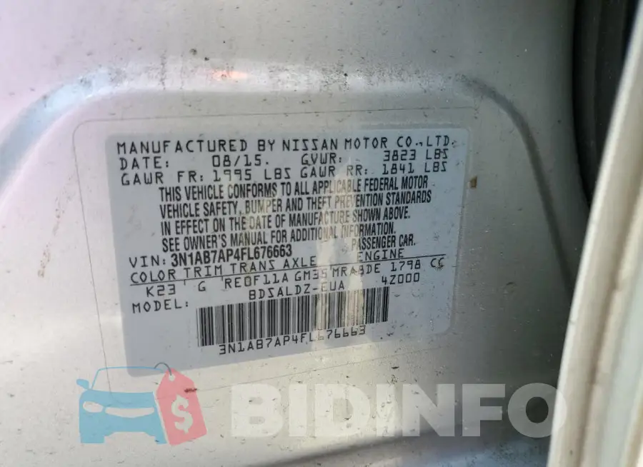 3N1AB7AP4FL676663 Photo# 12