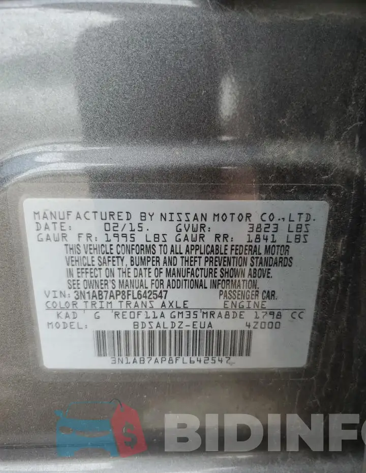 3N1AB7AP8FL642547 Photo# 12