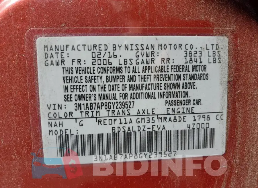 3N1AB7AP8GY239527 Photo# 12