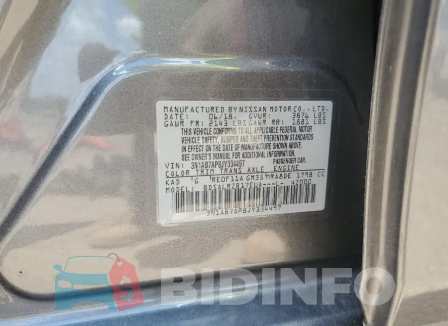 3N1AB7AP8JY334497 Photo# 12