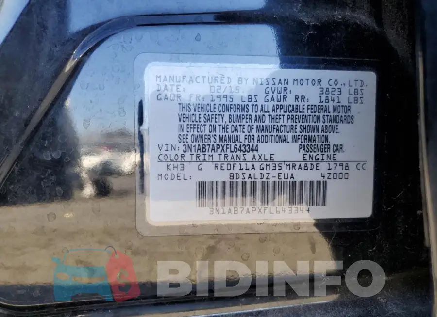 3N1AB7APXFL643344 Photo# 12