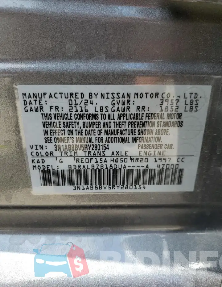 3N1AB8BV5RY280154 Photo# 12