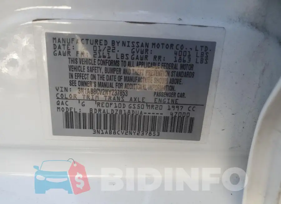 3N1AB8CV2NY237853 Photo# 13