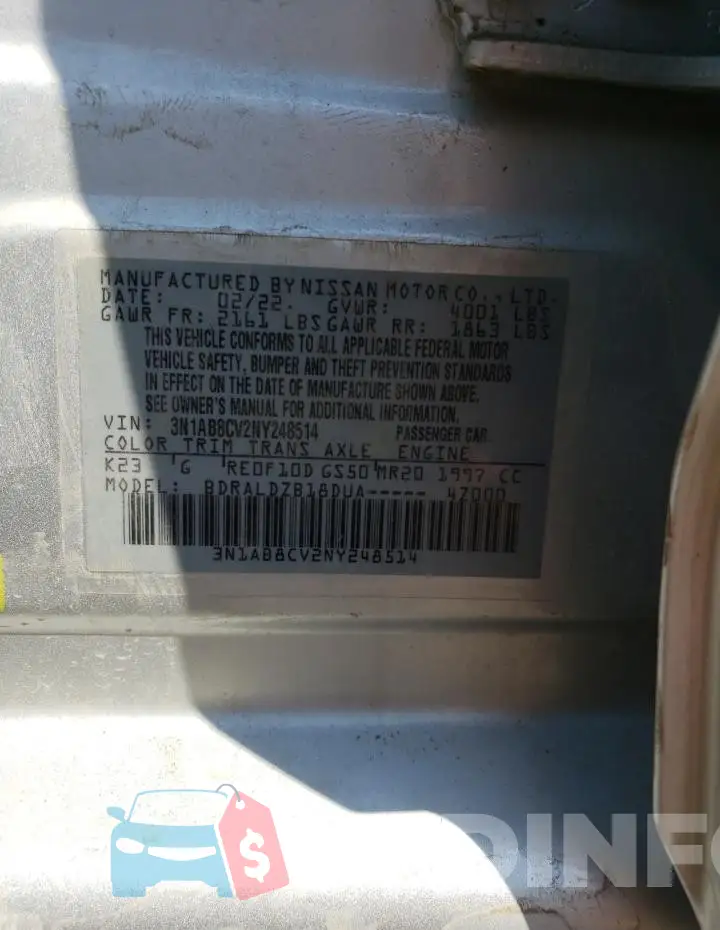 3N1AB8CV2NY248514 Photo# 12
