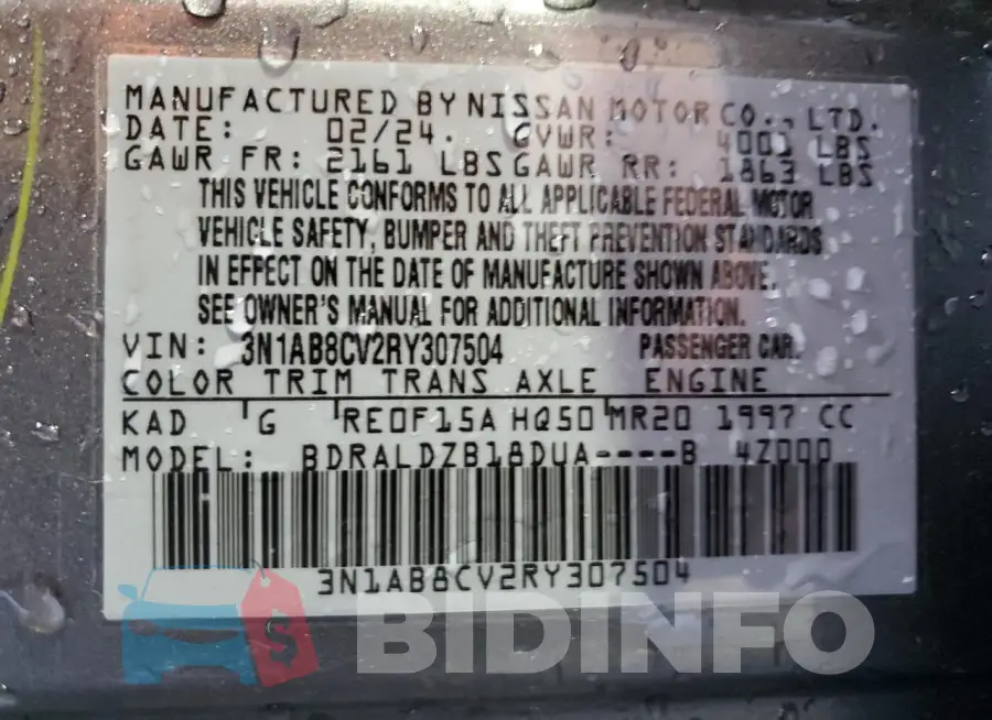 3N1AB8CV2RY307504 Photo# 12