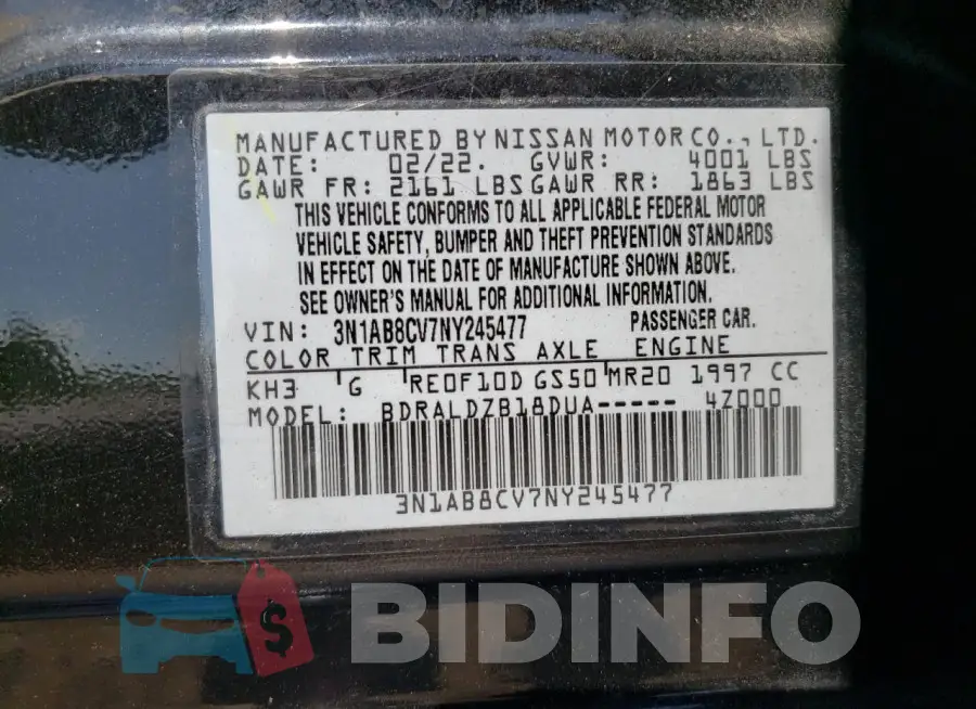 3N1AB8CV7NY245477 Photo# 13