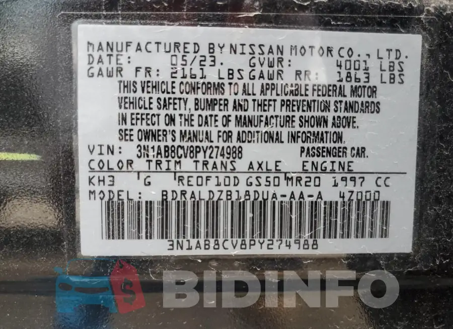 3N1AB8CV8PY274988 Photo# 13
