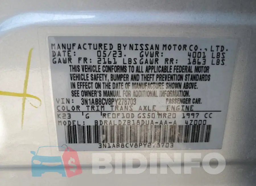 3N1AB8CV8PY278703 Photo# 13