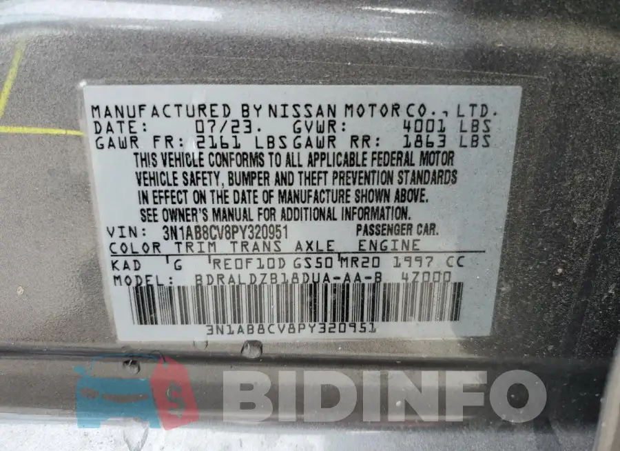 3N1AB8CV8PY320951 Photo# 12