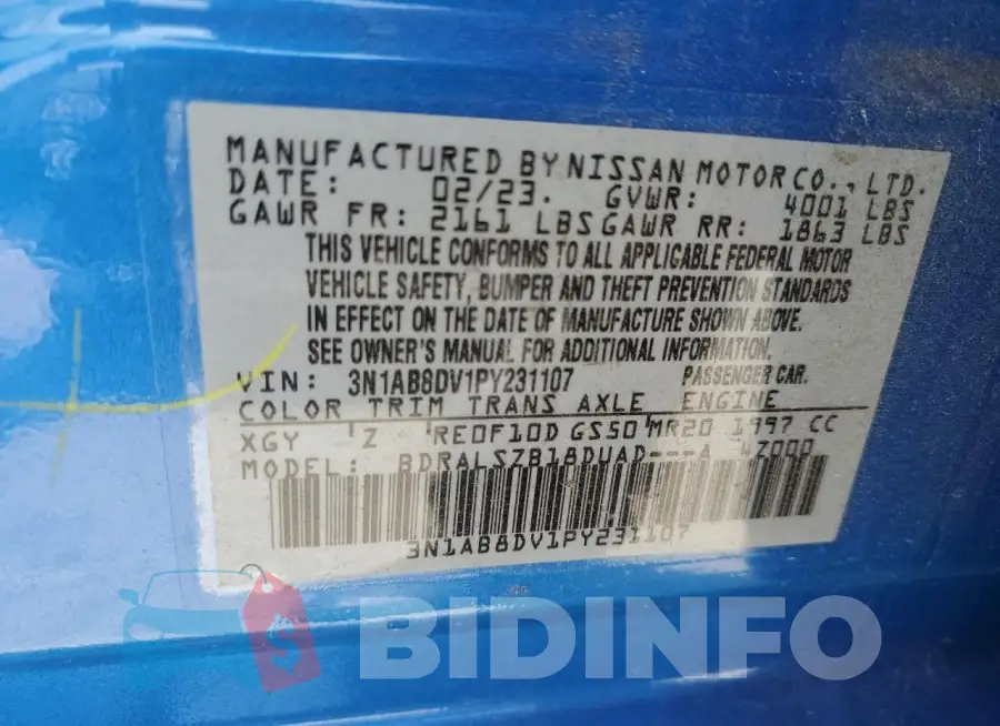 3N1AB8DV1PY231107 Photo# 13