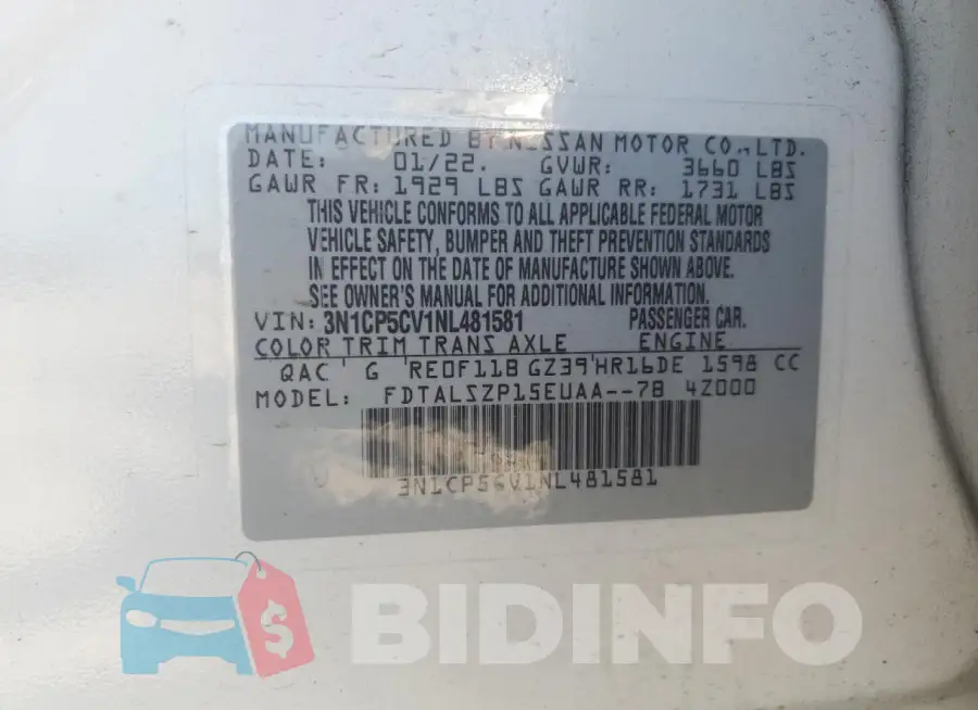 3N1CP5CV1NL481581 Photo# 14